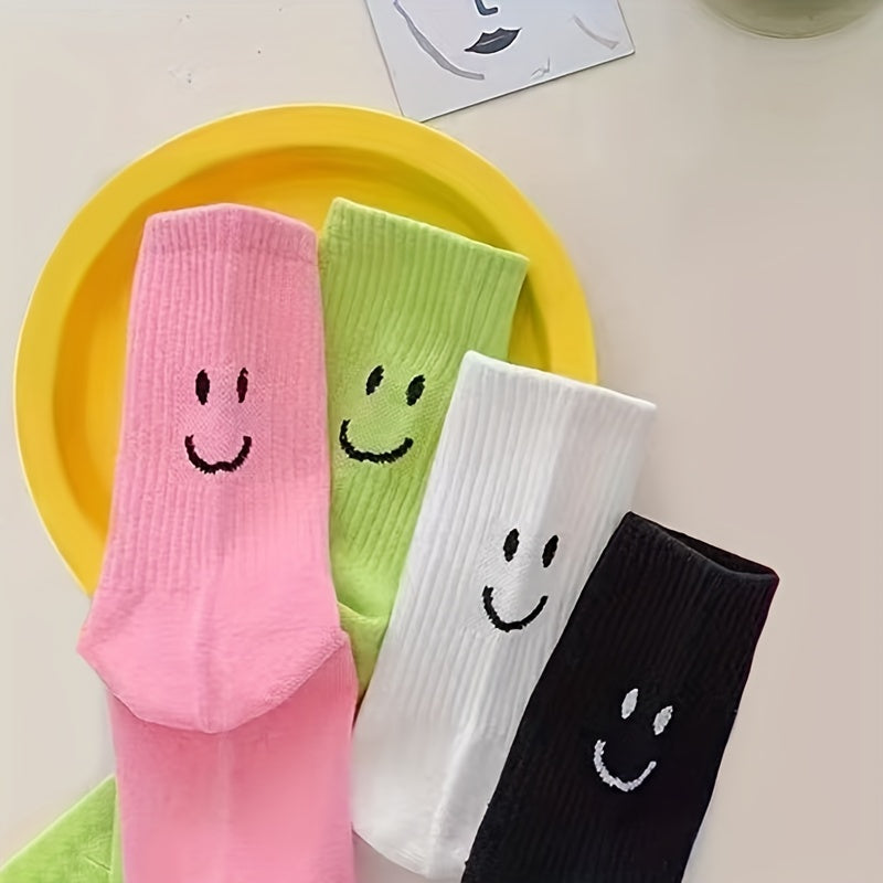 8 Pairs Cartoon Print Socks Women's Stockings