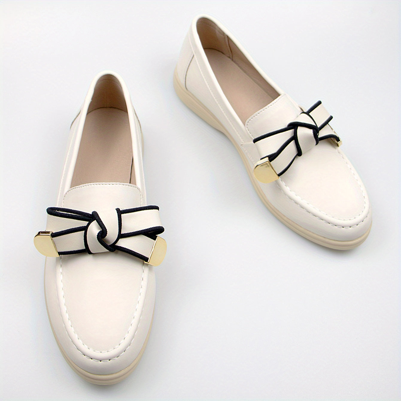 Bowknot Loafers Slip On Walking Shoes for Women
