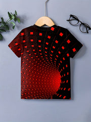 Boys 3D Print T Shirt - Comfortable Short Sleeve Tee for Summer Fun