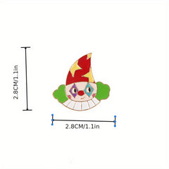 Colorful Clown Brooch for Bags Hats Clothing Durable Alloy Material