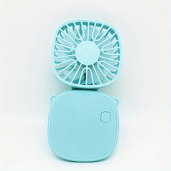 Square Folding Fan Portable Fan Handheld USB Rechargeable Fan