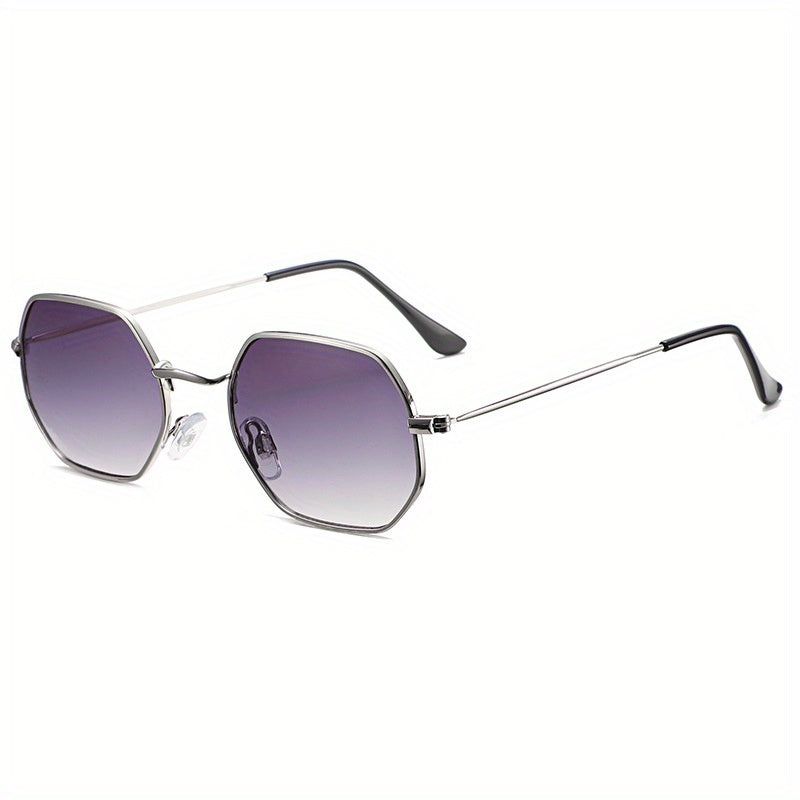 Men's Metal Small Frame Sunglasses Retro Sided with Hard Box