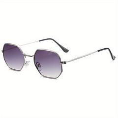 Men's Metal Small Frame Sunglasses Retro Sided with Hard Box