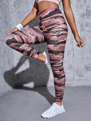 Stretch Camo Print Yoga Pants for Women Quick Dry Activewear
