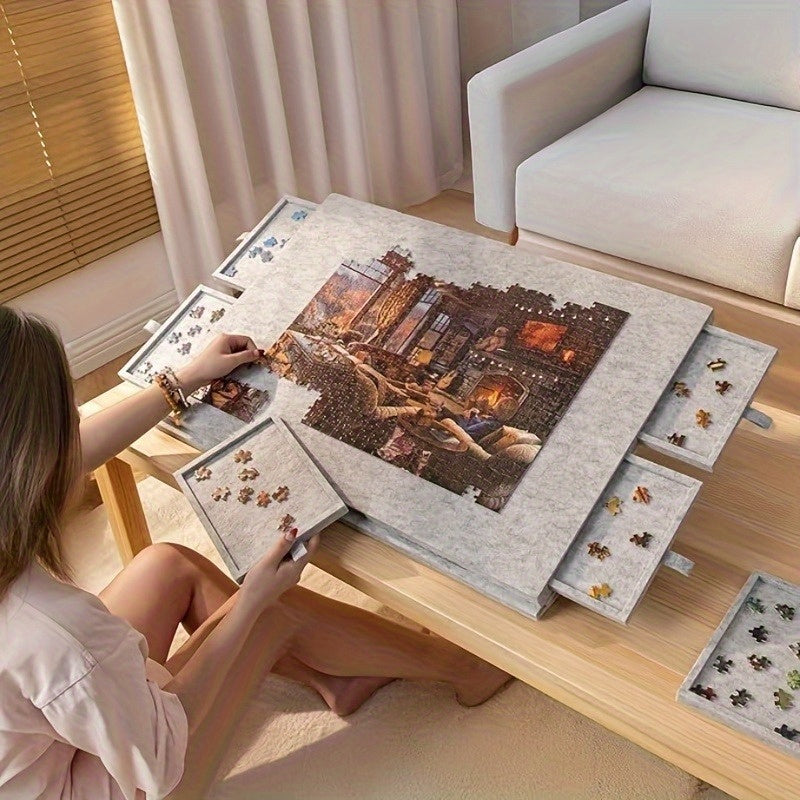 Foldable Puzzle Board Felt Mat for 1000pcs Games