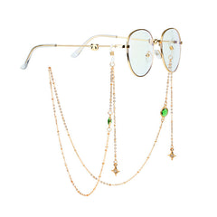 Colorful Rhinestone Glasses Chain with Pendant Mask Holder