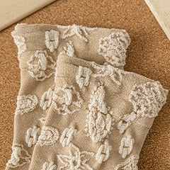 6 Pairs Floral Pattern Mid Tube Socks Women's Stockings