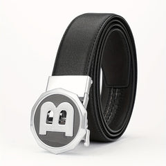 Big B Letter Belt for Men Automatic Buckle PU Leather