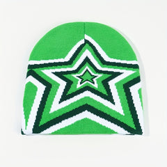 Star Overlapping Pattern Skullies & Beanies Hat Unisex Hip Hop Hat
