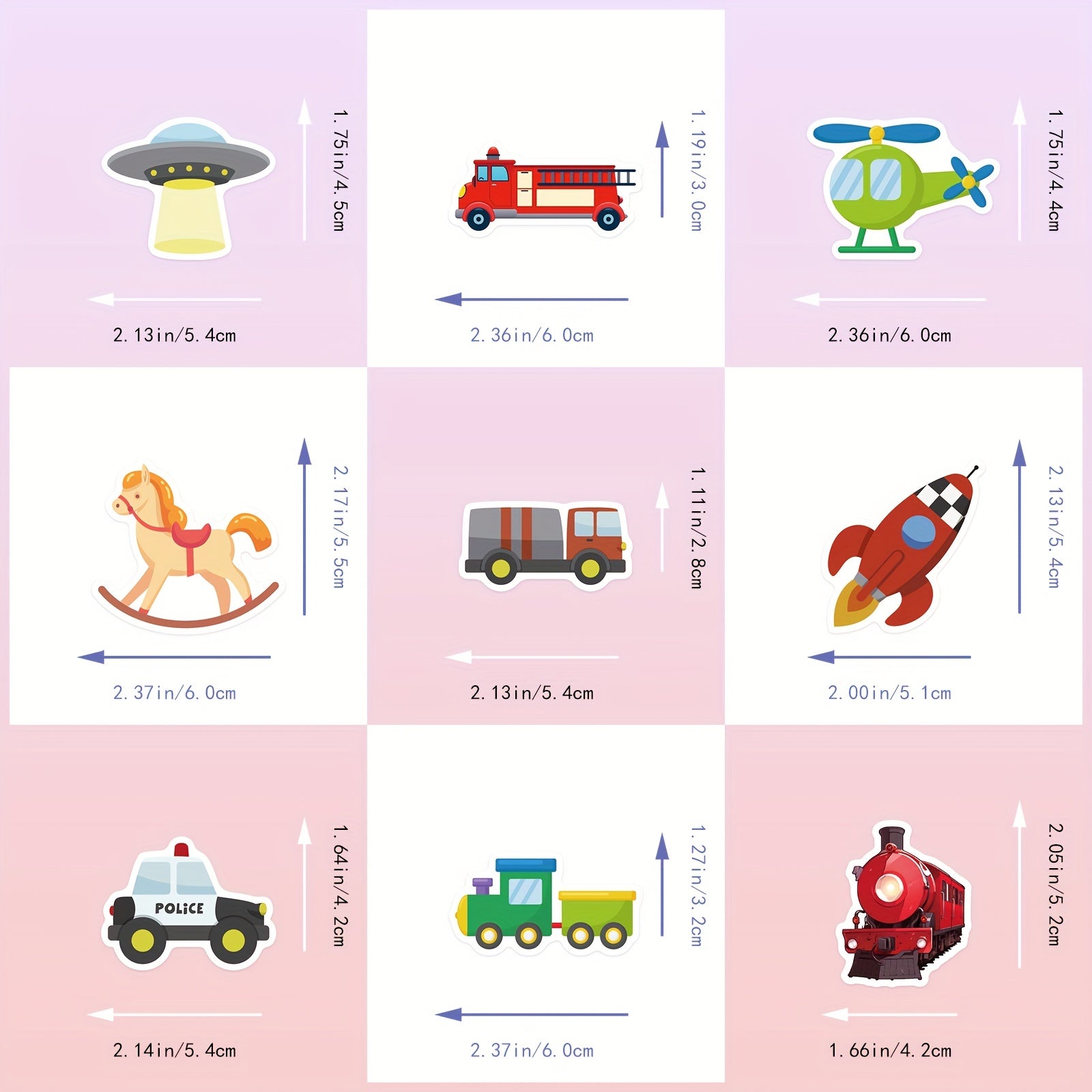 100pcs Excavator Building Blocks Creative Stickers