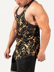 Men's Stretch Tank Top Crew Neck Sleeveless Shirt