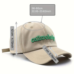 Retro Embroidery Peaked Cap Sun Protection Baseball Cap