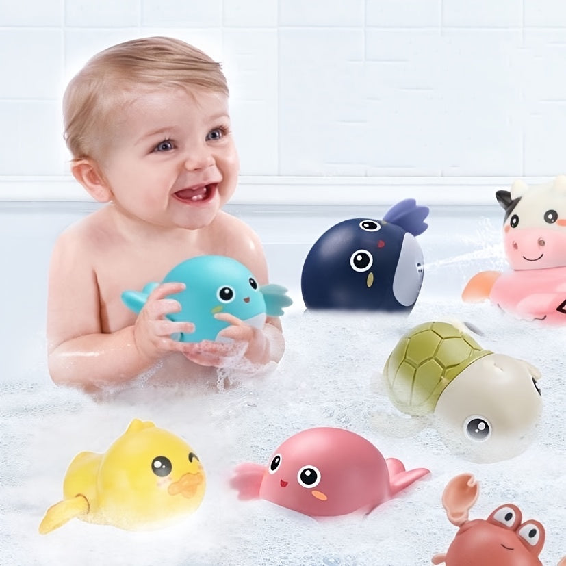 Kids Dolphin Water Spray Sprinkler Bath Toy Clockwork
