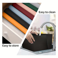4pcs Solid Placemats Coasters Non Slip Waterproof