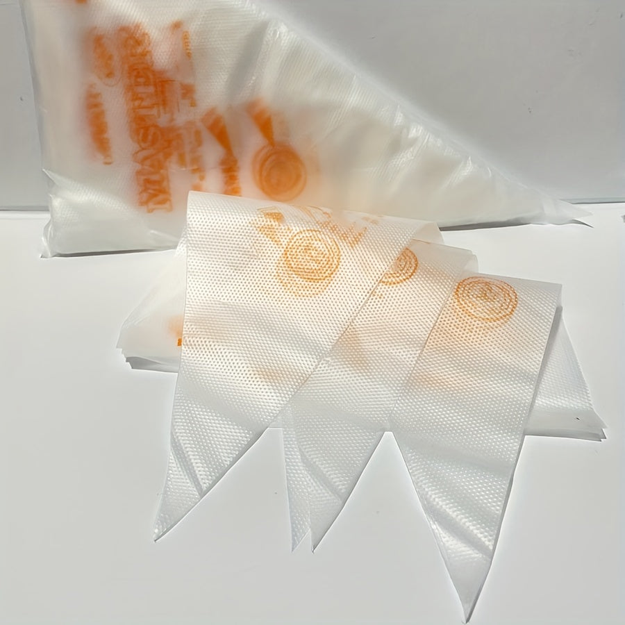100pc Disposable Pipping Bags with Optional Tips - Pastry Bags and Tips Set