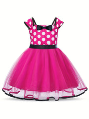 Baby Girl's Polka Dot Mesh Puffy Princess Dress