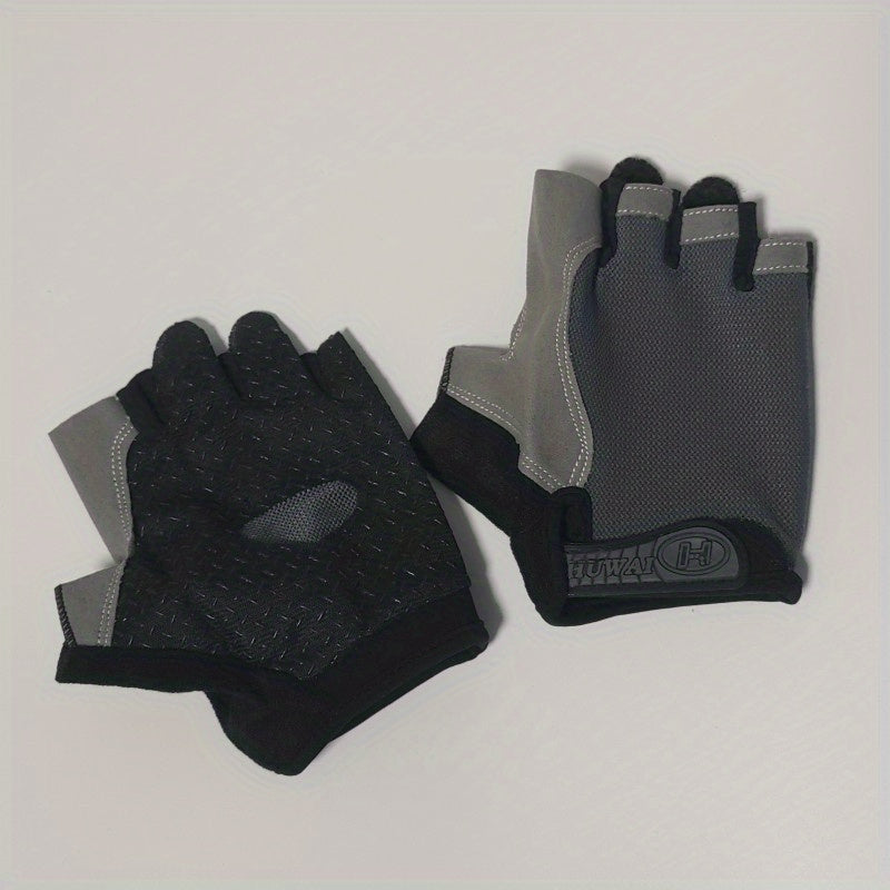 1 Pair Non Slip Half Finger Sports Thin Fitness Mountaineering Fishing Gloves