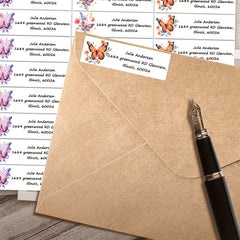 180 Personalized Address Labels, 6 Patterns, Self-Adhesive