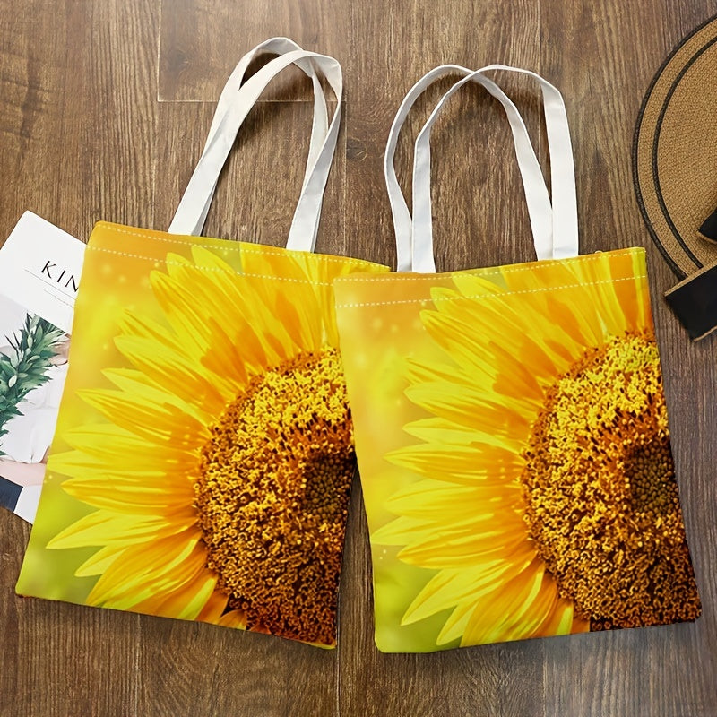 Sunflower Series Printed Eco Friendly Shopping Tote Bag