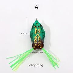 Artificial Large Frog Fishing Lure Crank Bait Hooks Bass Tackle