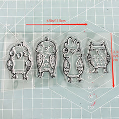 Transparent Silicone Stamp Bird Figure Stamp