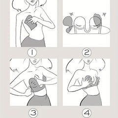 Push Up Adhesive Bra Strapless Scoop Bra Women's Lingerie