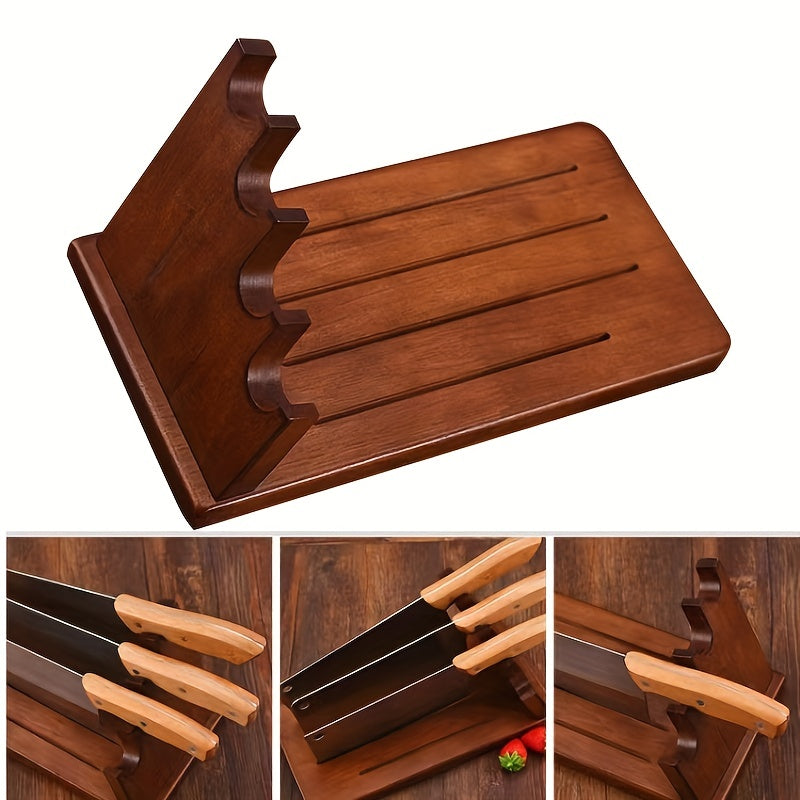 Solid Wood Holder for Fruit Knives and Kitchen Knives