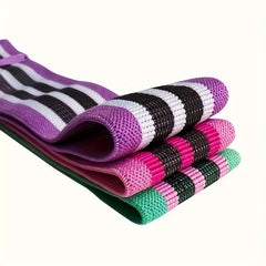 3pcs Colorful Yoga Elastic Resistance Loop Bands for Workout