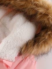 Girls Fleece Lined Hooded Coat Jacket for Fall Winter