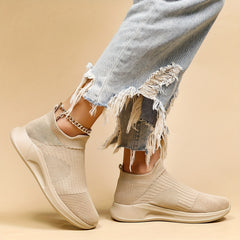 Women's Lightweight Slip-On Sneakers Breathable Low Top Shoes