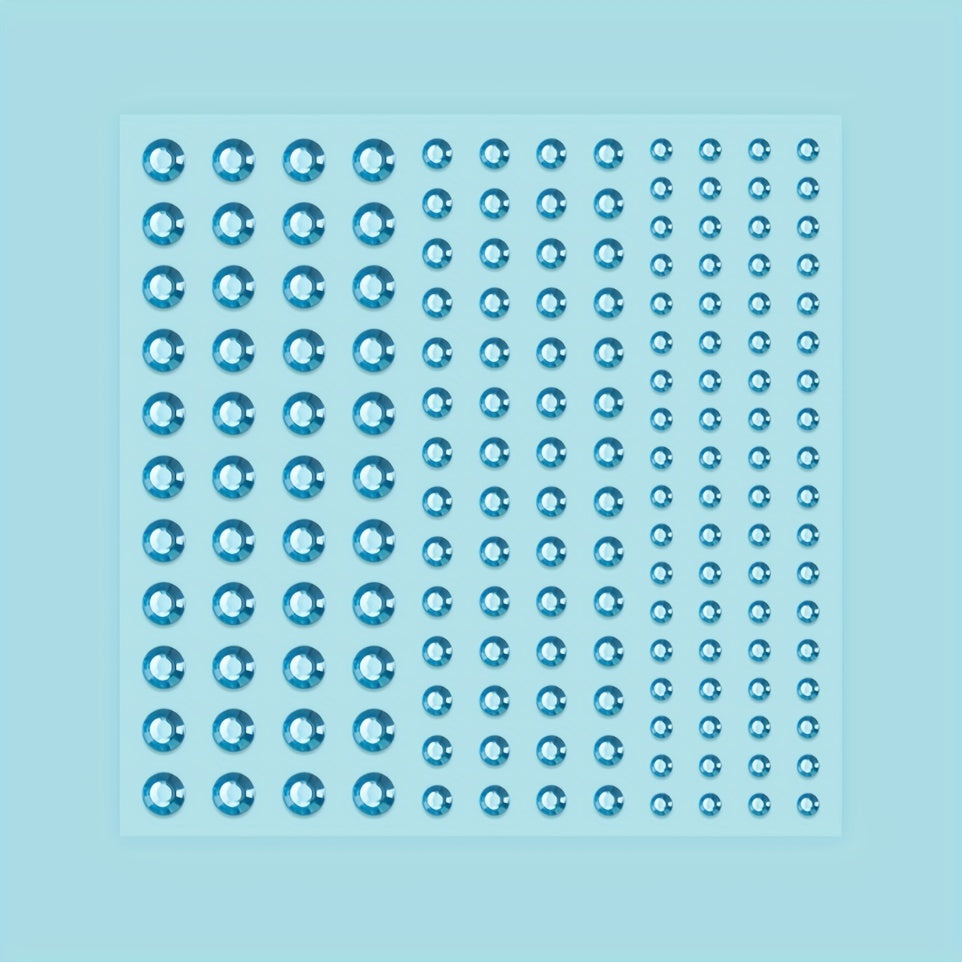 169pcs Eye Makeup Stickers Rhinestone Pearls Flash Face Jewelry