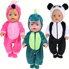 Newborn Baby Doll Outfit Soft Plush Fabric 43 Length 6 Options