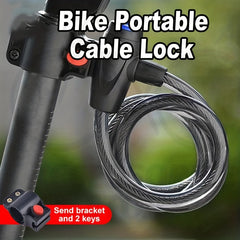 Heavy Duty Bike Lock with Steel Chain and Seat Tube Bracket