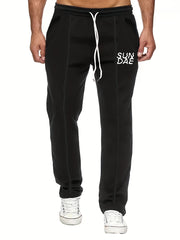 Sundae Letter Print Casual Stretch Graphic Pants Men's Outdoor Wear