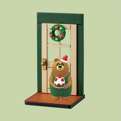 Christmas Cat Tree Cake Bear Resin Ornament Home Decor