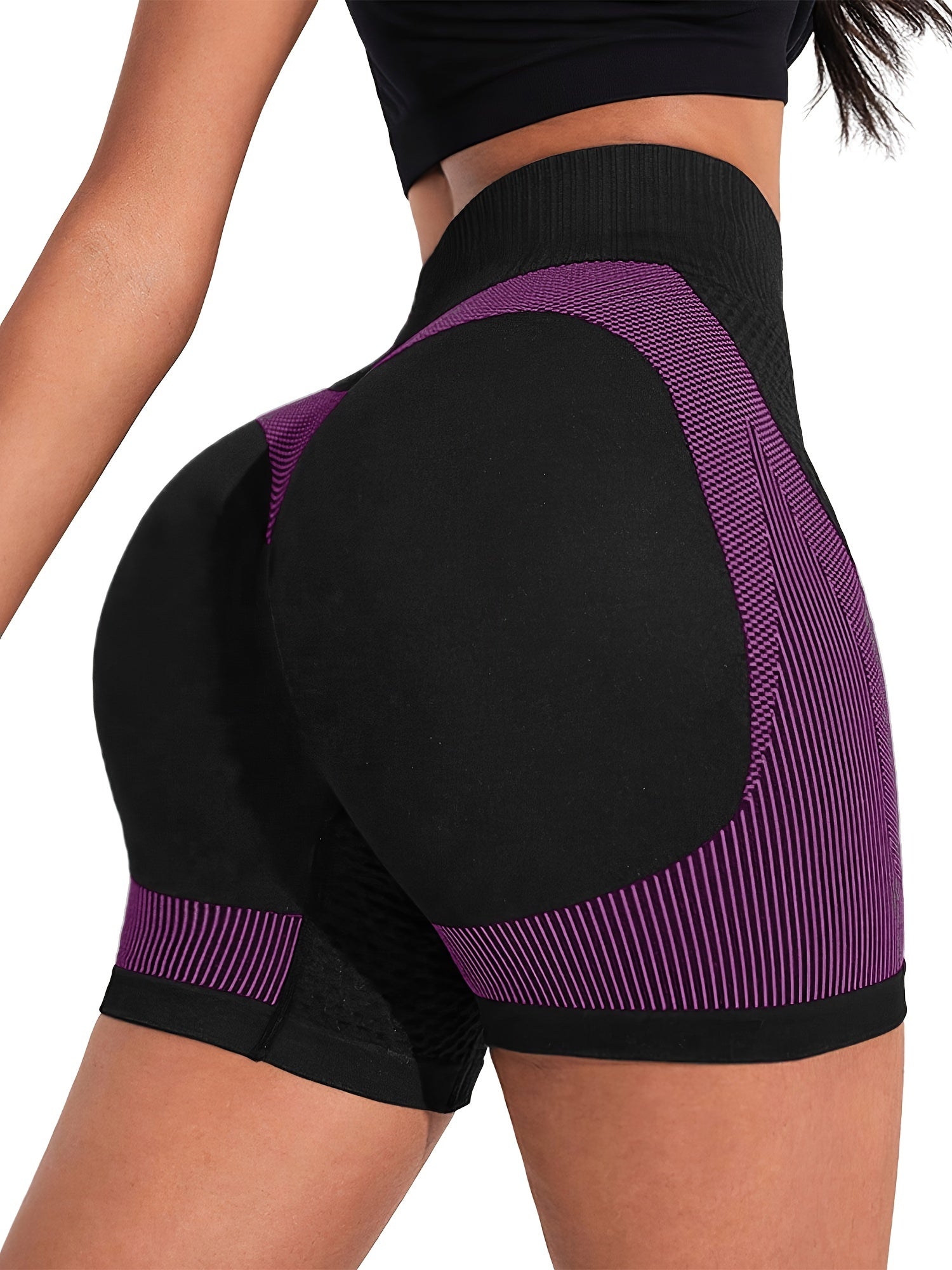 Seamless Hip Lifting Yoga Shorts High Waist Workout Activewear