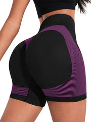 Seamless Hip Lifting Yoga Shorts High Waist Workout Activewear