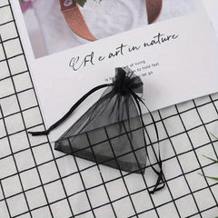 100pcs Organza Gift Bags Jewelry Party Wedding Sheer Drawstring Pouch Candy Bags