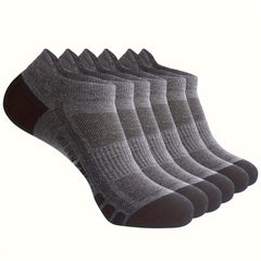 6 Pairs Sports Ankle Socks For Men Running Breathable