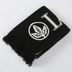 Maple Leaf Letter Pattern Couple Scarf Outdoor Warm Scarf