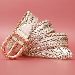 Girls Braided Belt Decorative Pants Dress Belt