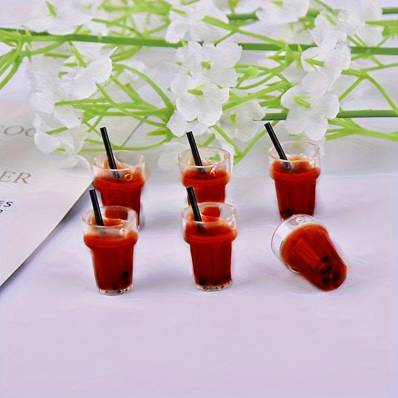Milk Coffee Drink Resin Charms Pendant for Jewelry Making