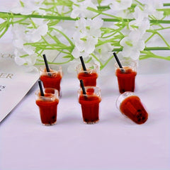 Milk Coffee Drink Resin Charms Pendant for Jewelry Making