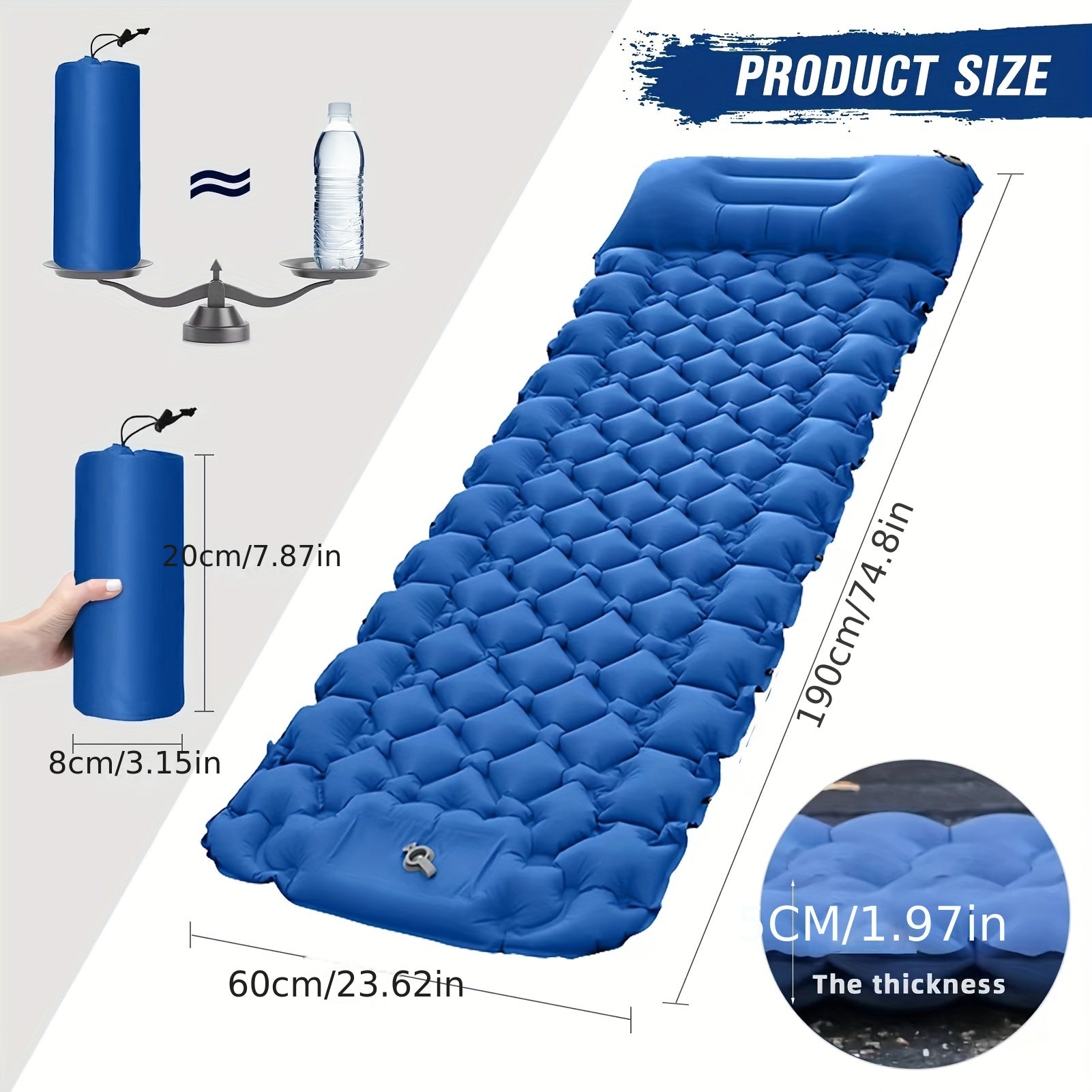 Self Inflating Sleeping Pads for Camping Double Inflatable Mattress
