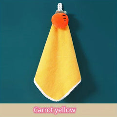 Cartoon Fruit Handkerchief Set with Ring - High Soft Coral Velvet Towels