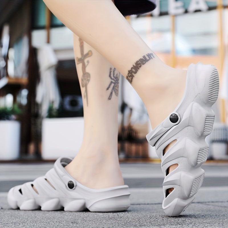 Unisex Grey Clogs Garden Shoes Lightweight Sandals