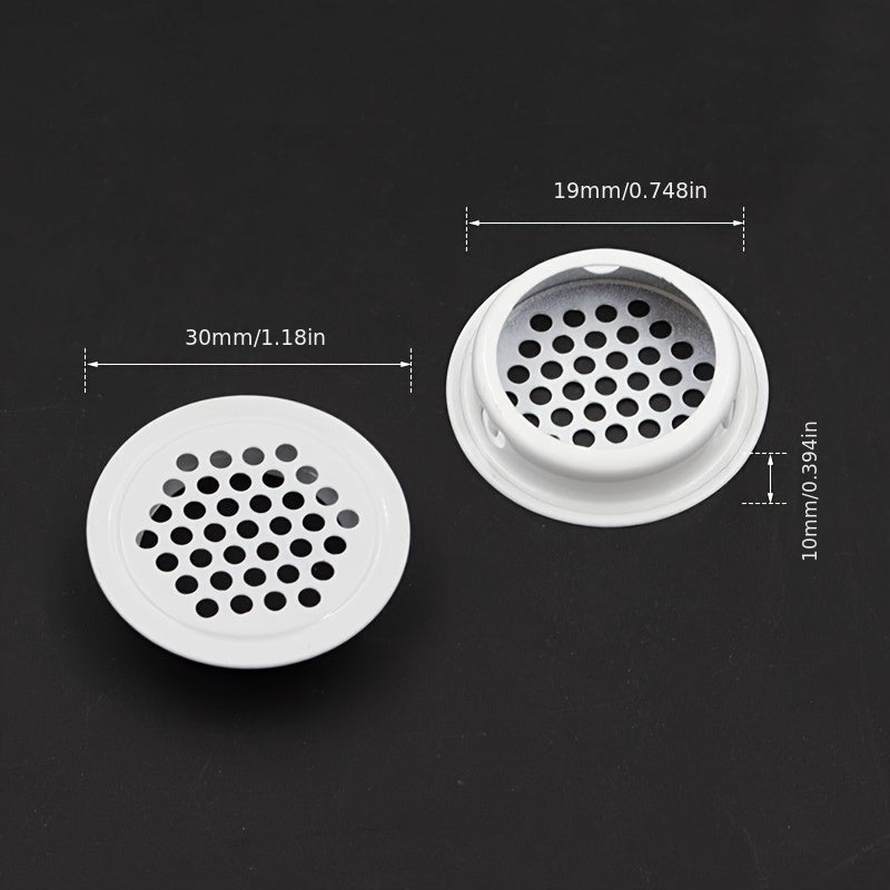 10pcs Round Air Duct Vent 19mm 25mm 29mm 35mm Steel Louver Mesh Cover Grille