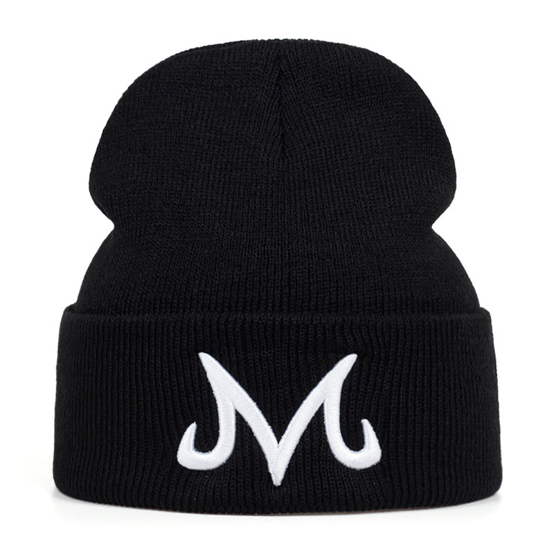 M Letter Men's Knitted Hat Warm Winter Hat