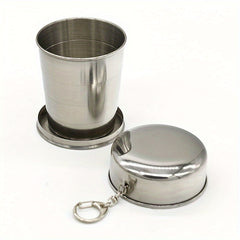 Stainless Steel Folding Cup Portable Mini Wine Cup For Outdoor Camping