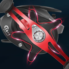 HAUT TON Bait Casting Fishing Reel 7.2:1 Gear Ratio 22Lb Max Drag 2+1BB